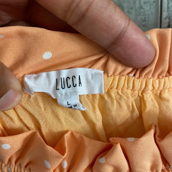 Lucca orange polka dot dress L - Picture 5 of 6
